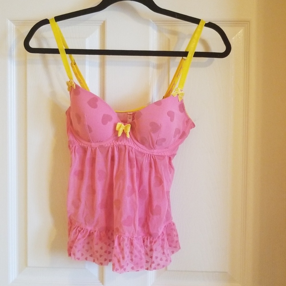 Pink Teddy with Hearts